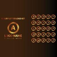 luxe sier- gouden brief logo reeks vector