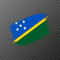 Solomon eilanden nationaal vlag. grunge borstel hartinfarct. vector