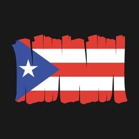 Puerto Rico vlagborstel vector