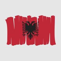 Albanese vlagborstel vector