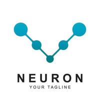 neuron logo vector met leuze sjabloon