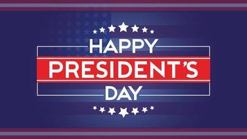 gelukkig presidenten dag typografie met Amerikaans vlag decoratie vector