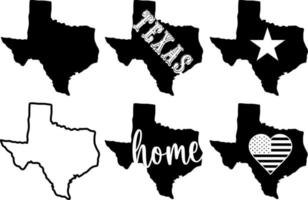 Texas vector kaart stempel. zwart en wit. Verenigde Staten van Amerika staat kaart vector illustratie transparant achtergrond