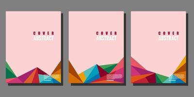 verzameling van abstract meetkundig covers posters en Sjablonen vector