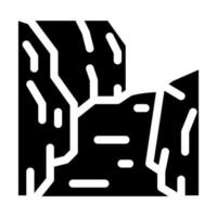 berg weg icoon vector glyph illustratie
