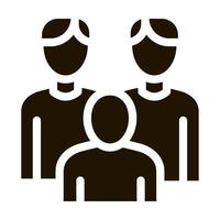 mannen homoseksueel familie en kind icoon vector glyph illustratie