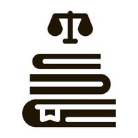 gerechtigheid boeken wet en oordeel icoon vector illustratie