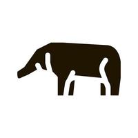 neushoorn icoon vector glyph illustratie