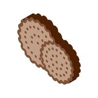 koekjes ontbijt tussendoortje isometrische icoon vector illustratie