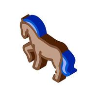 paard dier isometrische icoon vector illustratie
