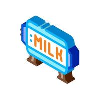 bedrag van melk in tank isometrische icoon vector illustratie