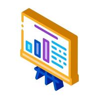 optimalisatie studie diagram tabel isometrische icoon vector illustratie