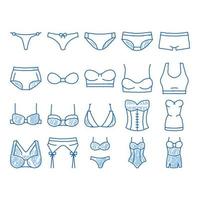 lingerie bras slipje icoon hand- getrokken illustratie vector