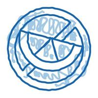 allergeen vrij teken citrus tekening icoon hand- getrokken illustratie vector