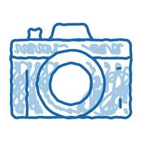 foto camera tekening icoon hand- getrokken illustratie vector