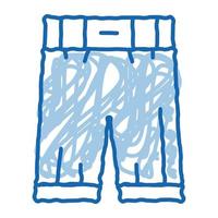 beschermend boksen broek tekening icoon hand- getrokken illustratie vector