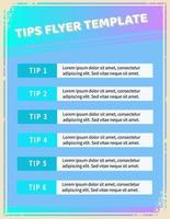 tips flyer ontwerpsjabloon vector