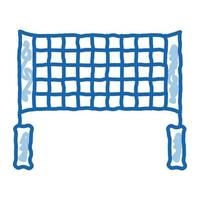 volleybal netto tekening icoon hand- getrokken illustratie vector