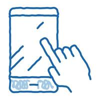 hand- tintje telefoon tekening icoon hand- getrokken illustratie vector