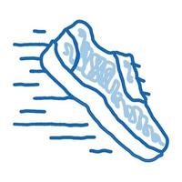 sportief sneaker tekening icoon hand- getrokken illustratie vector