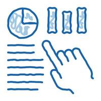 statisticus assistent hand- tekening icoon hand- getrokken illustratie vector