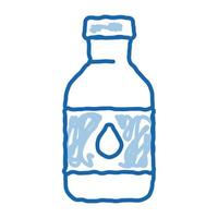 gezond water in plastic fles tekening icoon hand- getrokken illustratie vector