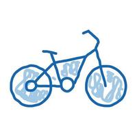 openbaar vervoer fiets tekening icoon hand- getrokken illustratie vector