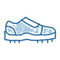 sportschoenen voor krekel tekening icoon hand- getrokken illustratie vector