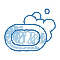 hygiëne zeep met schuim tekening icoon hand- getrokken illustratie vector