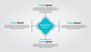 eenvoudige infographic sjabloon. vector infographic ontwerp met 4 opties of stappen.