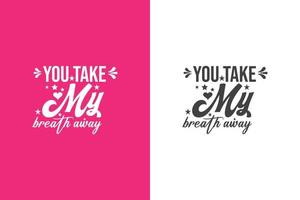 gelukkig Valentijnsdag dag t-shirt brief typografie ontwerp pro vector