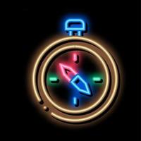 toerist kompas teken neon gloed icoon illustratie vector