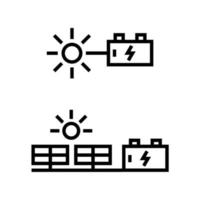 pak zonne- accu icoon vector geïsoleerd illustratie