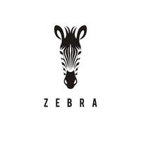 zebra gezicht strepen logo ontwerp illustratie vector