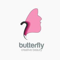 vlinder logo, schoonheid logo, logo, vlinder illustratie vector