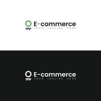 brief O e-commerce logo ontwerp vector