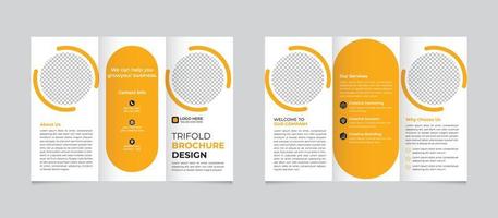 creatief zakelijke modern bedrijf plein drievoud brochure sjabloon ontwerp vrij vector