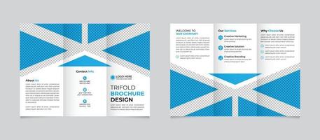 zakelijke modern brochure ontwerp, brochure sjabloon, creatief drievoud, neiging brochure vrij vector