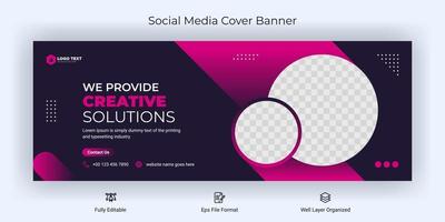 creatieve zakelijke marketing sociale media omslagbanner postsjabloon vector