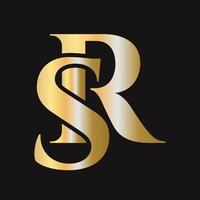 monogram sr logo ontwerp. rs logotype vector