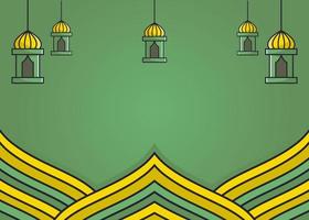 vector Islamitisch achtergrond, met illustratie van lantaarn en decoratief kader. voor spandoeken, affiches, met Islamitisch thema's