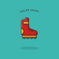 hockey schoenen rol skates sport illustratie concept mascotte icoon ontwerp vector