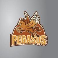 Pegasus illustratie ontwerp insigne vector