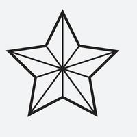 vijf wees ster gekleurde vector icoon. voorraad illustratie.