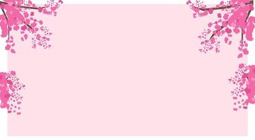 horizontaal roze achtergrond met kers bloesem. vector