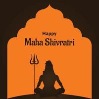 gelukkig maha shivratri Indisch Hindoe festival viering vector illustraties