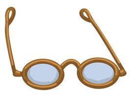 oud retro bril voor gezichtsvermogen wijnoogst bril vector