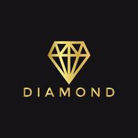 modern diamant goud vector logo sjabloon, luxe diamant logo