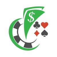 het gokken icoon logo ontwerp vector