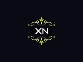 monogram luxe xn logo, minimaal xn luxe logo ontwerp vector